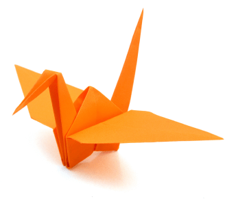 Оригами журавль